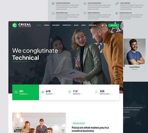 Multipurpose Responsive Template + Admin