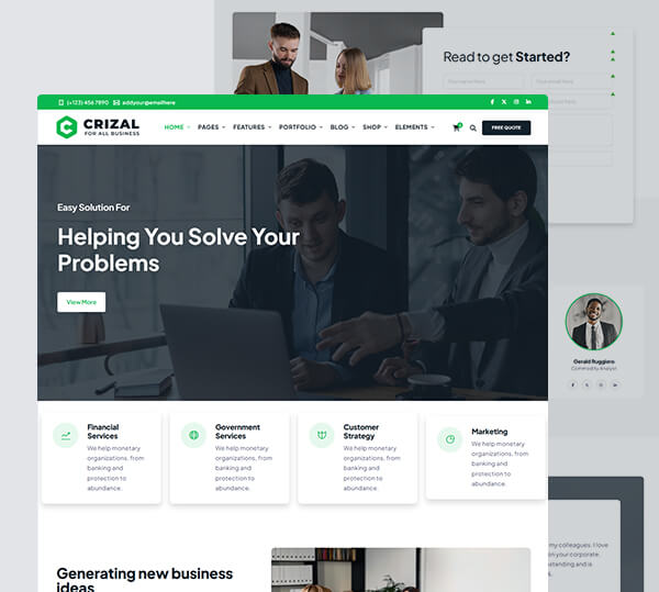 Multipurpose Responsive Template + Admin