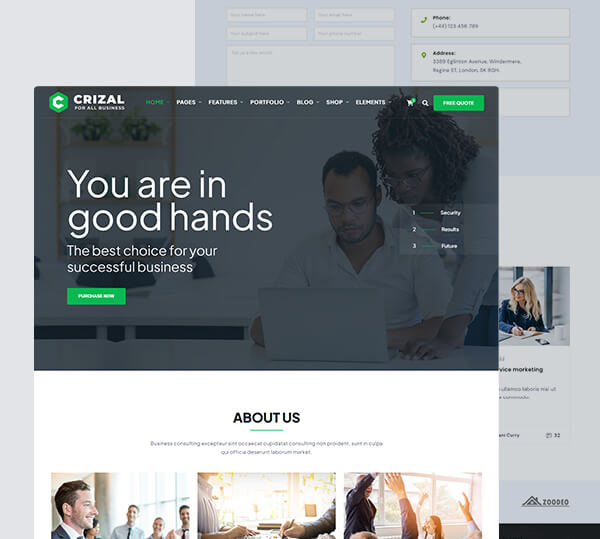 Multipurpose Responsive Template + Admin