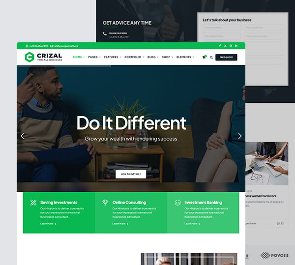 Multipurpose Responsive Template + Admin