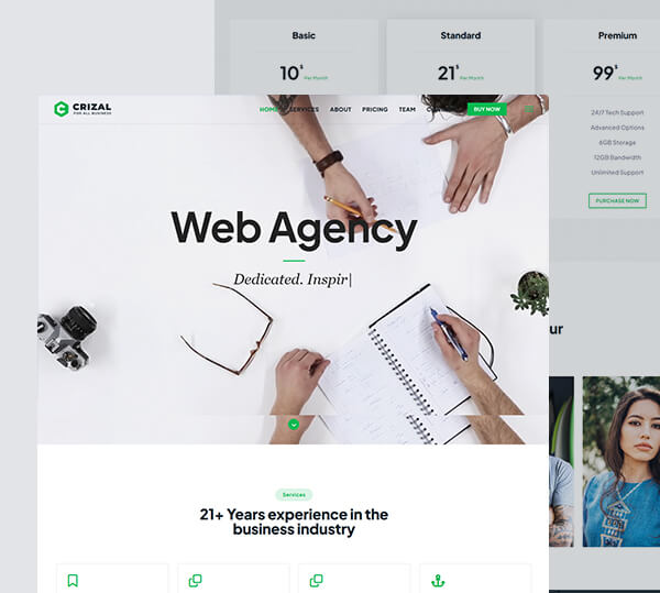 Multipurpose Responsive Template + Admin